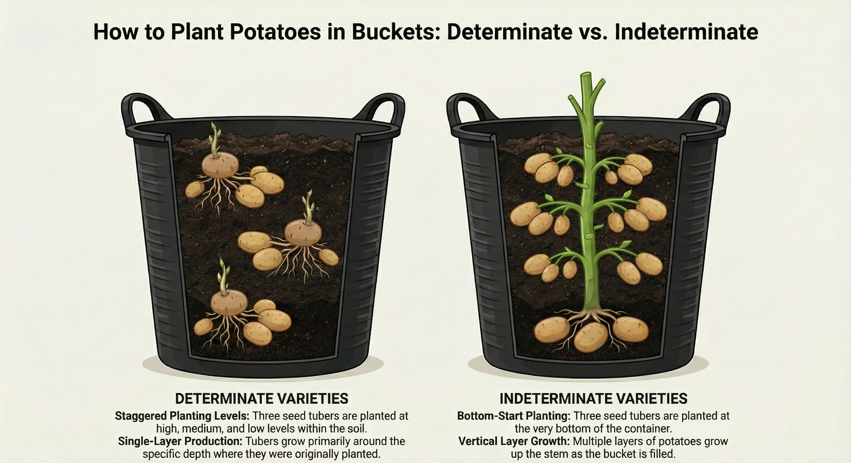 Comparison of container planting techniques (30L bucket)